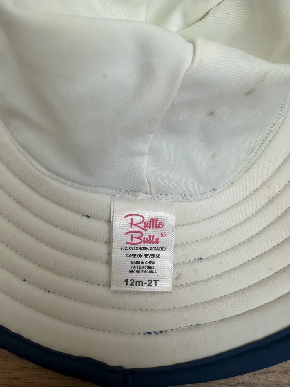 Kids Blue Wide Brim Sun Hat